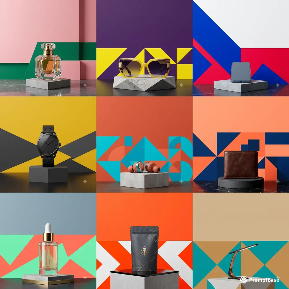 Bauhaus Geometric Product Ads