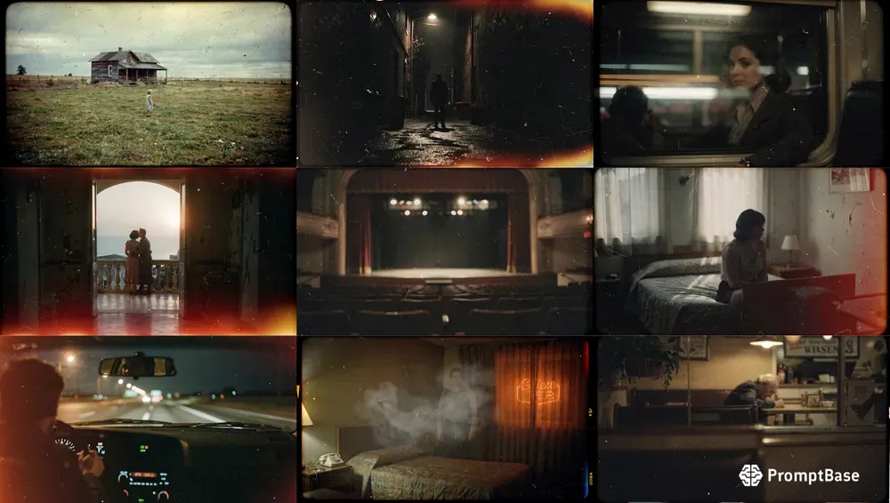 Vintage Analog Cinema Lost Film Frames