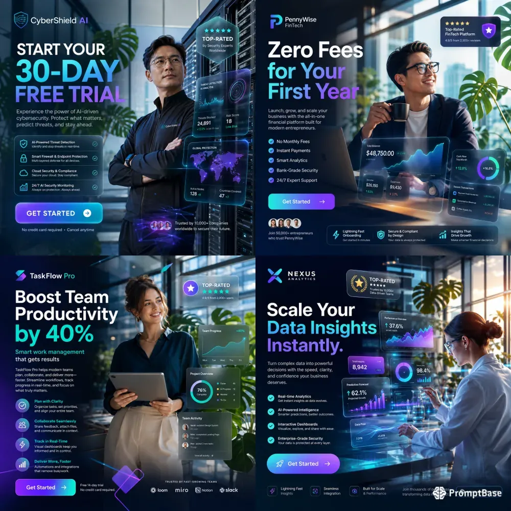 Modern Saas Social Media Marketing Ads