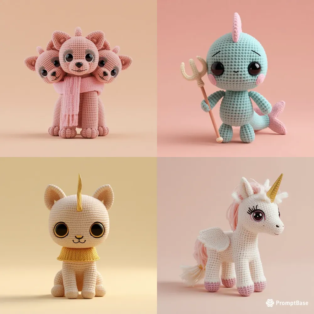 Cute 3D Amigurumi Mythical Legends