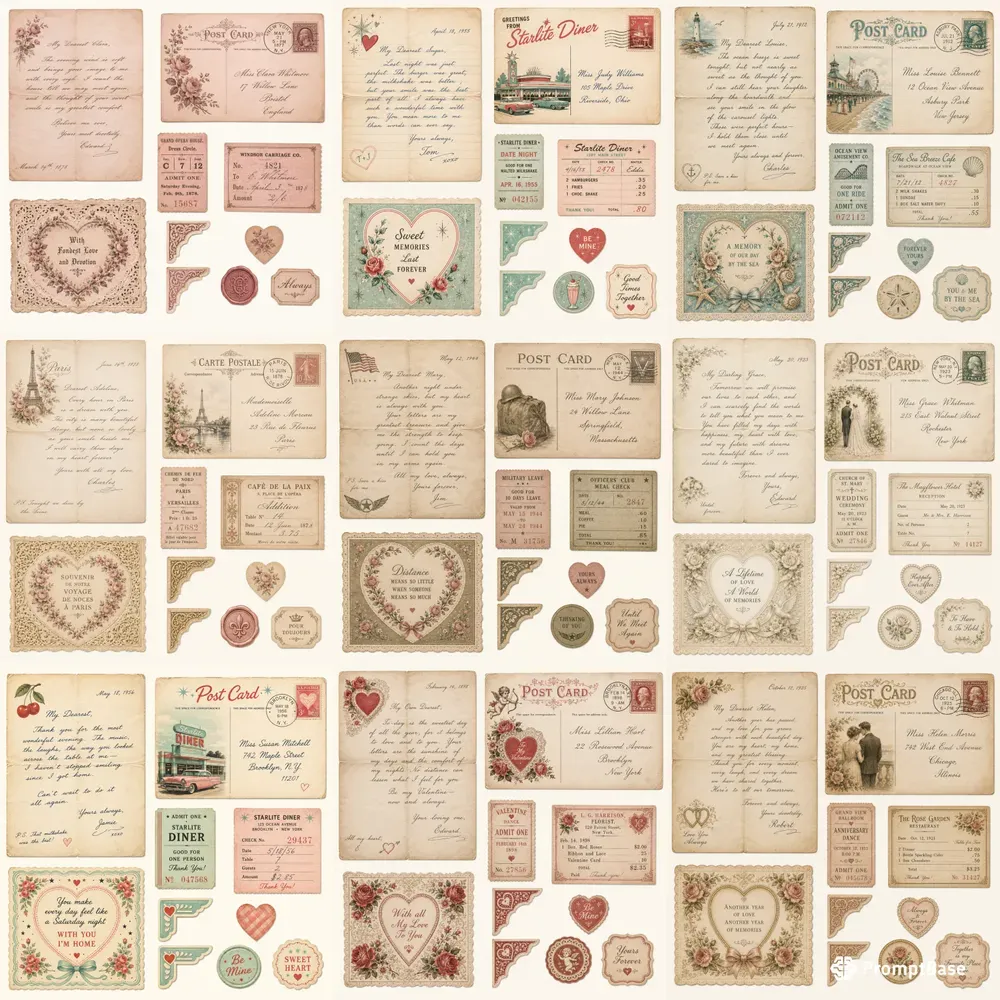 Romantic Junk Journal Cutouts