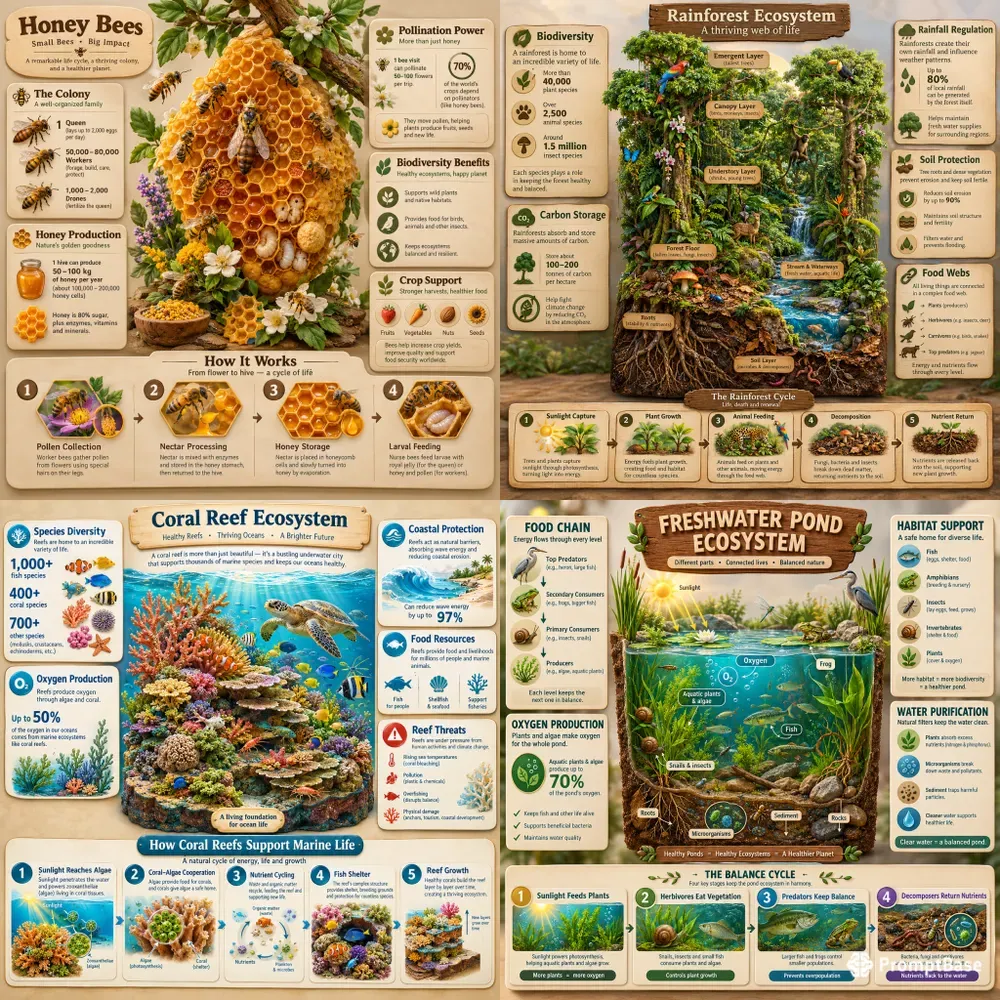 3D Educational Ecosystem Infographics