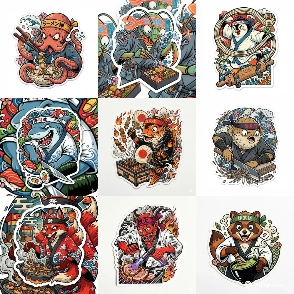 Neotraditional Tattoo Style Stickers