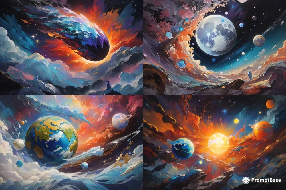 Vibrant Acrylics Space Creations