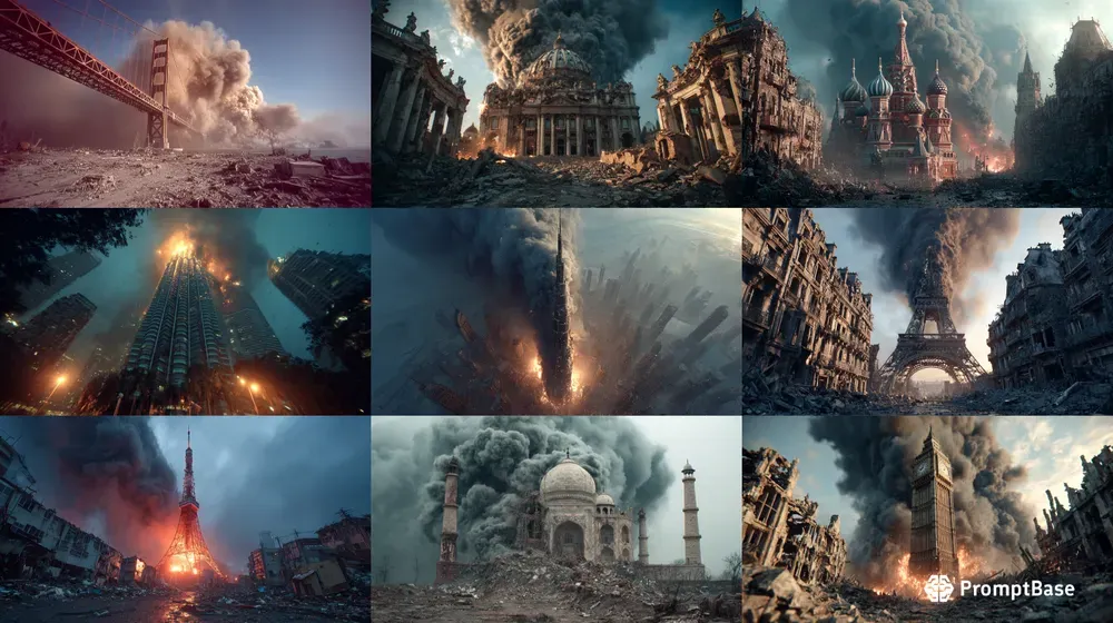 Post Apocalyptic War Torn Cinematic Shots