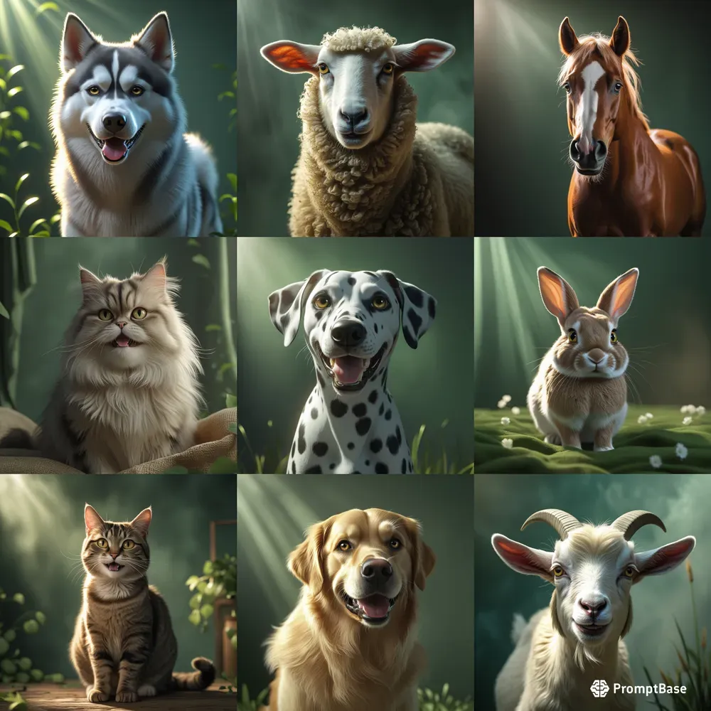 Realistic Digital Pet Portraits