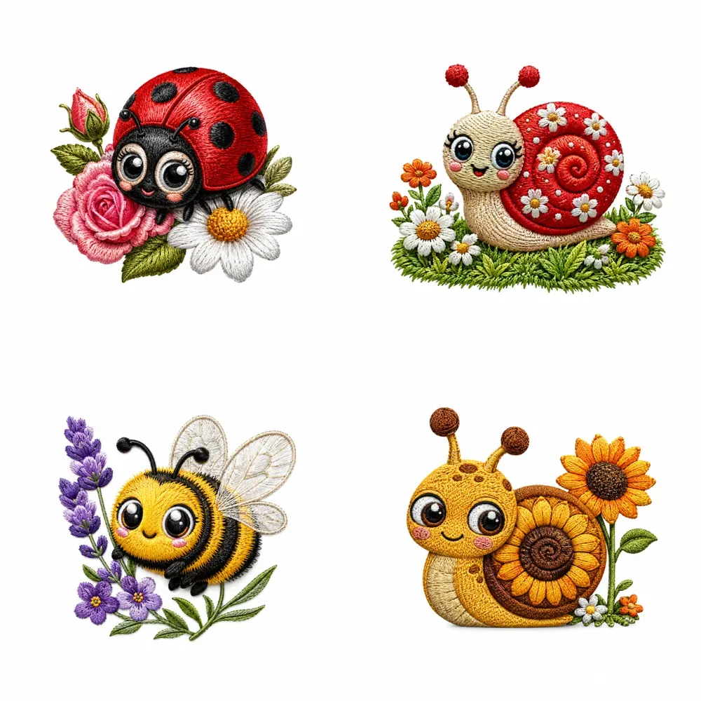 Kawaii Embroidery Floral Style