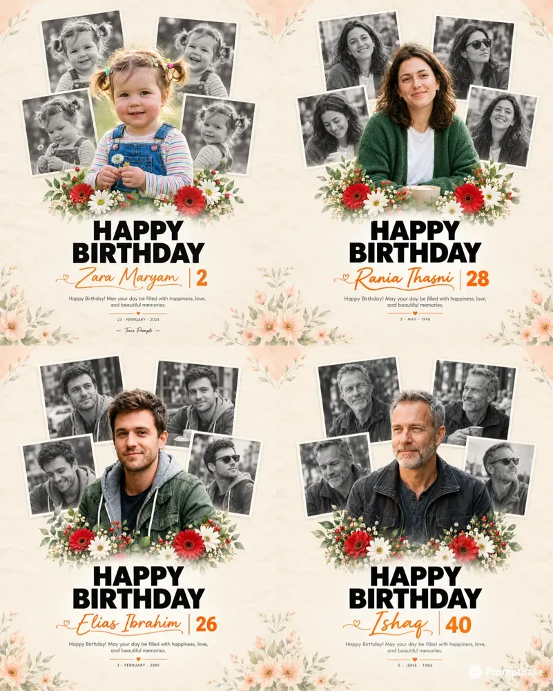 Customizable Birthday Posters