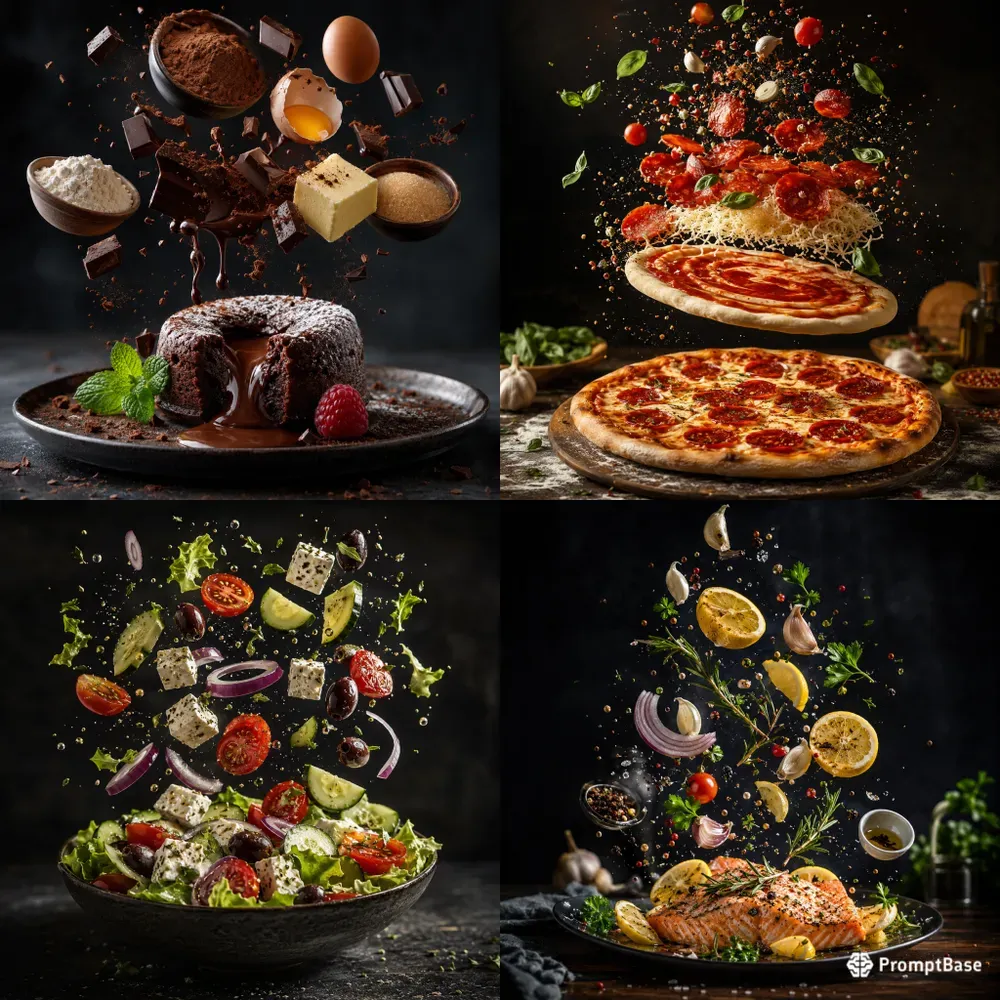 Floating Food Photo Generator