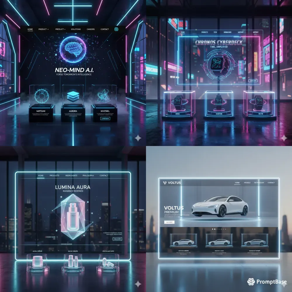 Ultramodern Futuristic Brand Pages