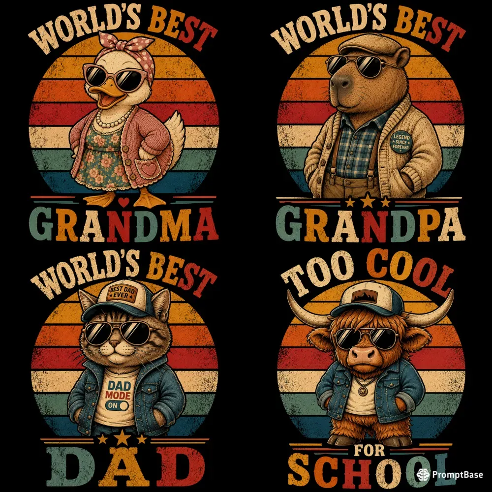 Retro Vintage Mascot Tshirts