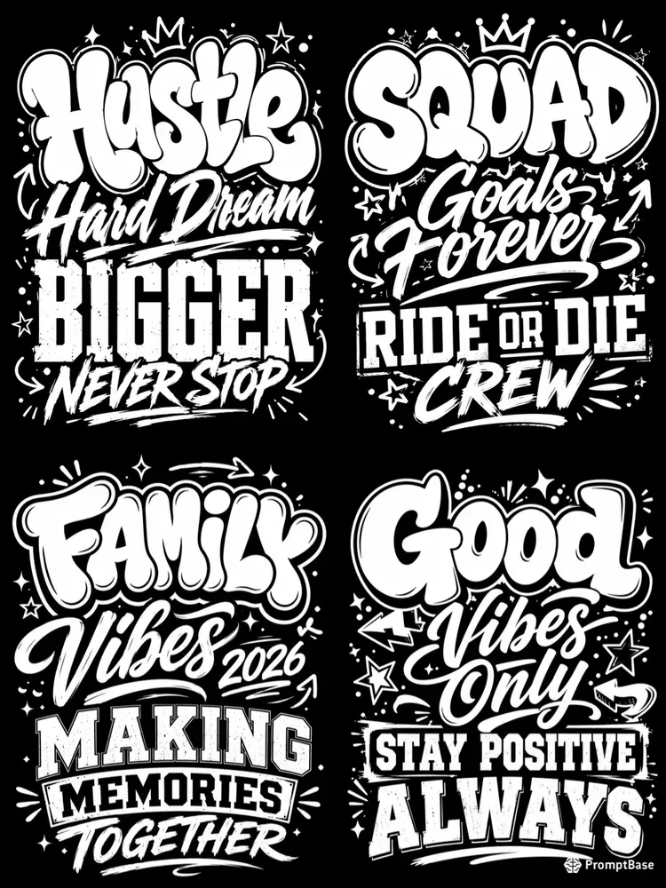 Bold Typography Quote T Shirt Designs
