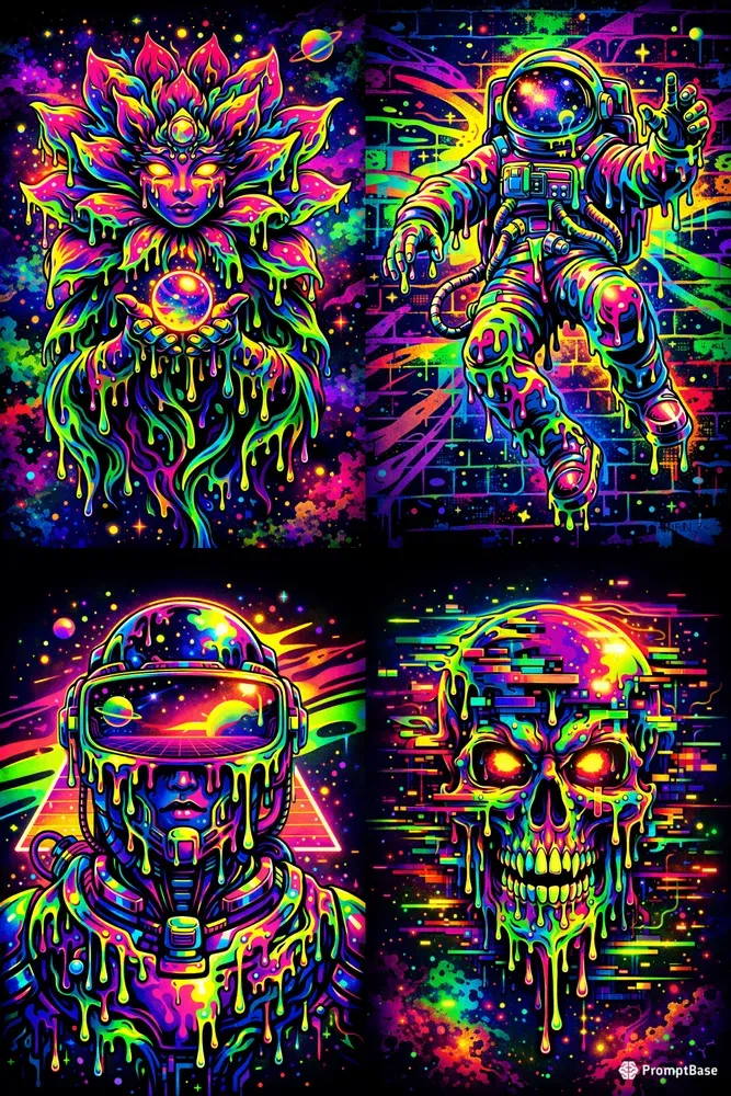 Neon Drip Illustration Engines