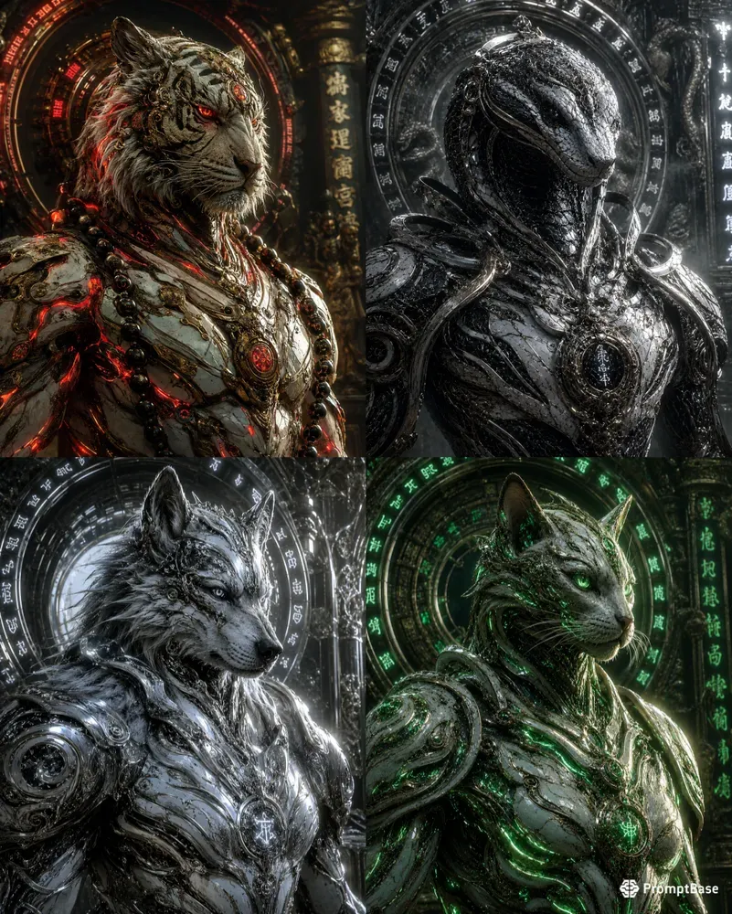 Cinematic Biomechanical Animal Deities