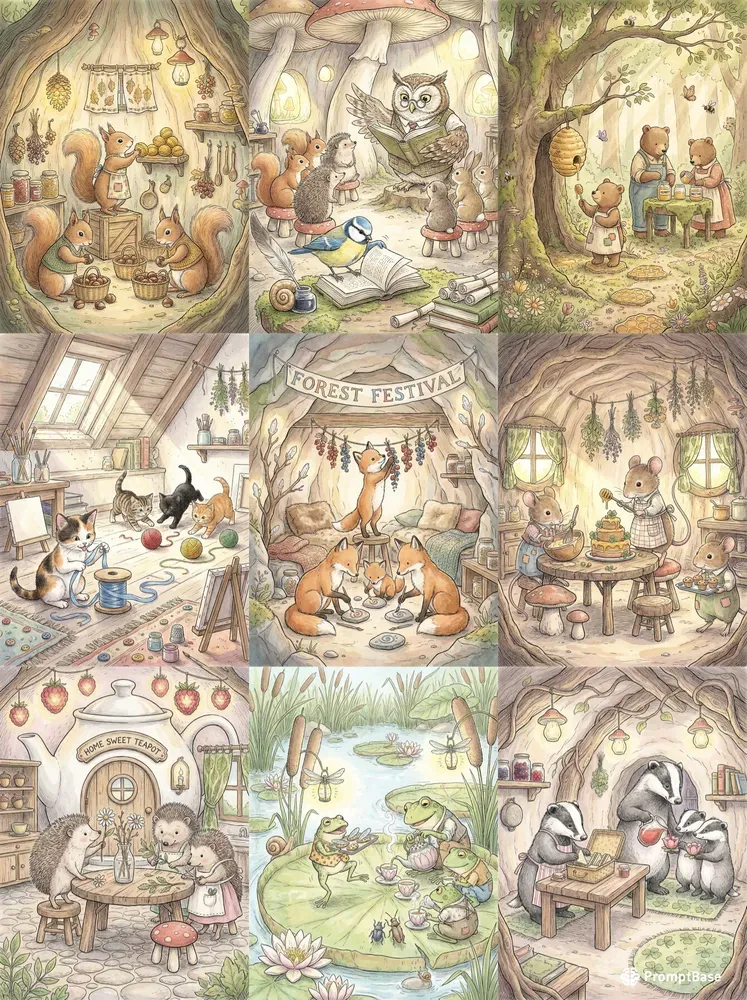 Classic Pastel Storybook Art