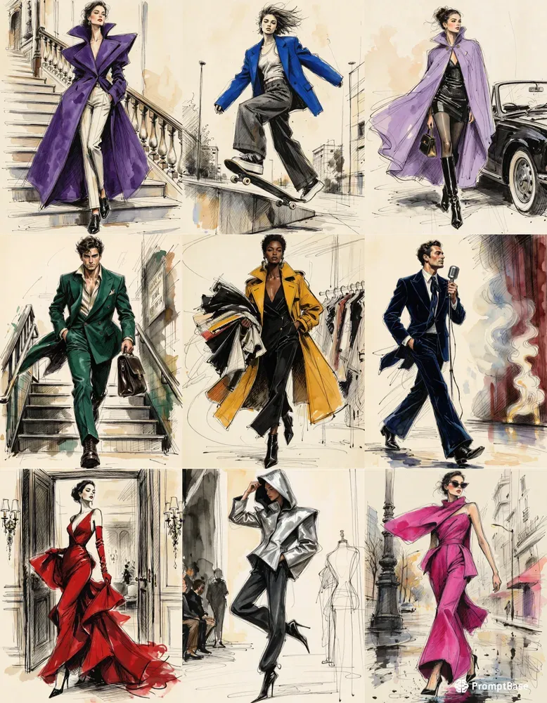 Ink Fashion Illustrations