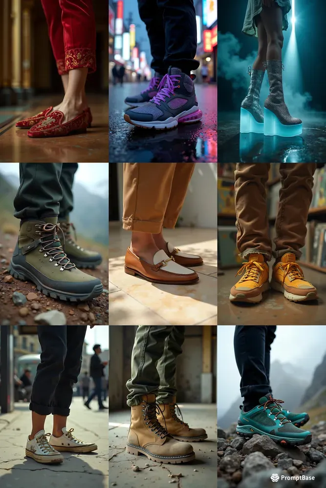 Realistic Raw Footwear Photography Flux