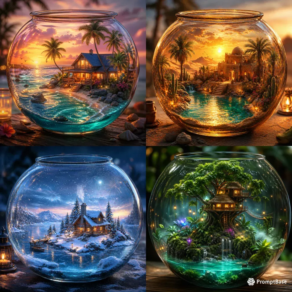 Mini Worlds Inside Glass Dreams