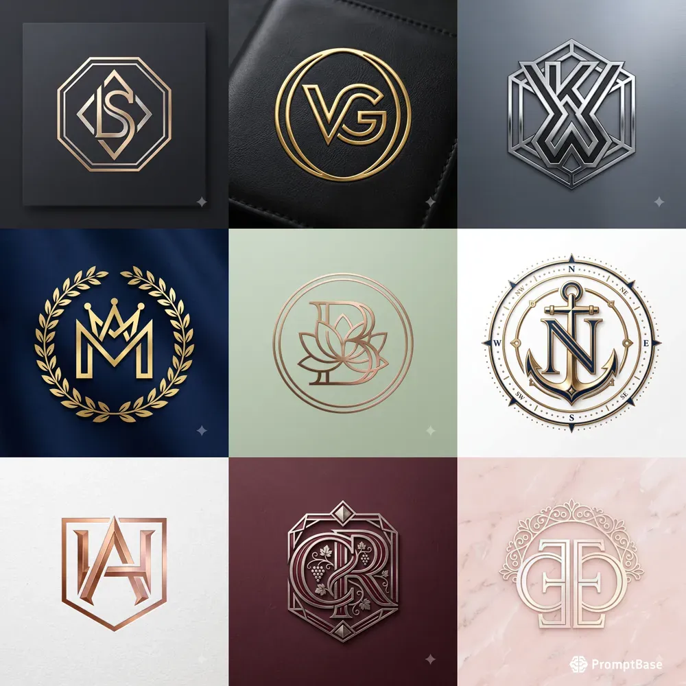 Minimalist Luxury Monogram Logo Studios