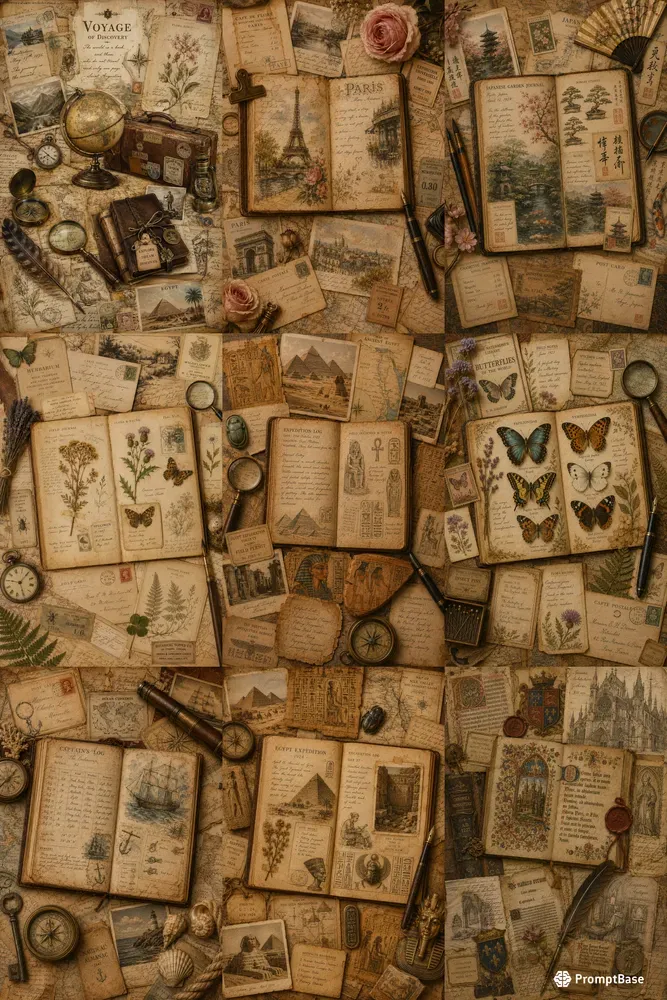 Vintage Ephemera Collages