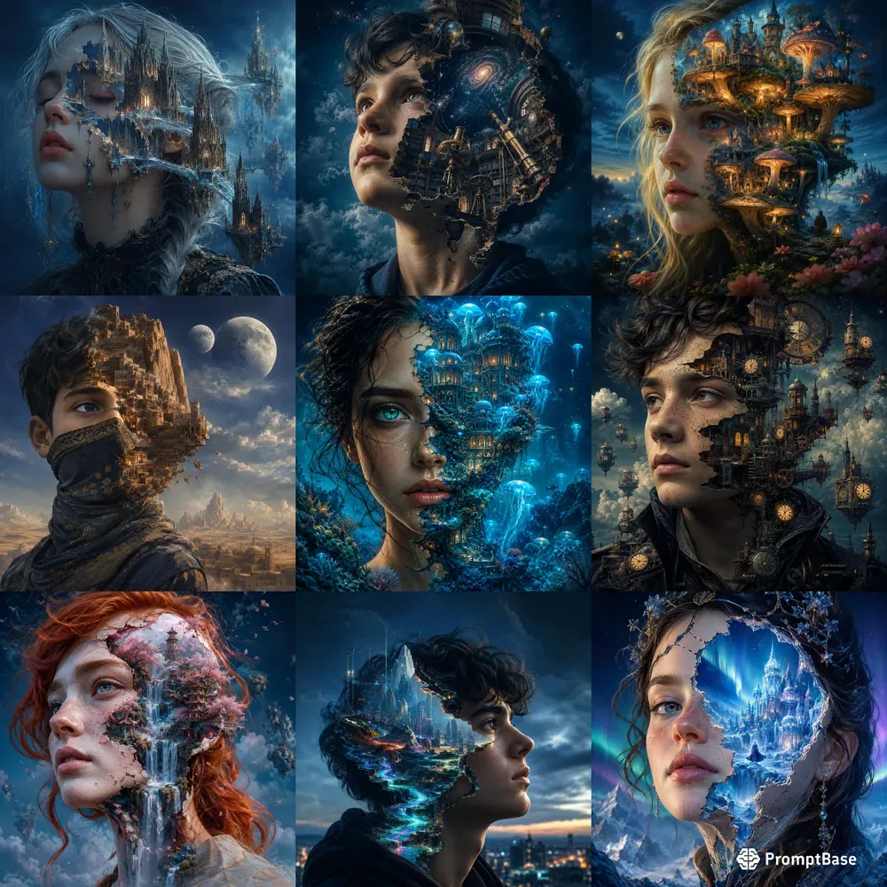 Surreal Fragmented Portraits