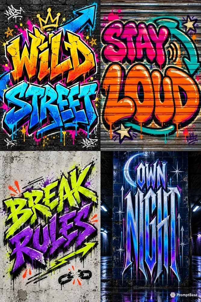 Graffiti Street Typography Posters