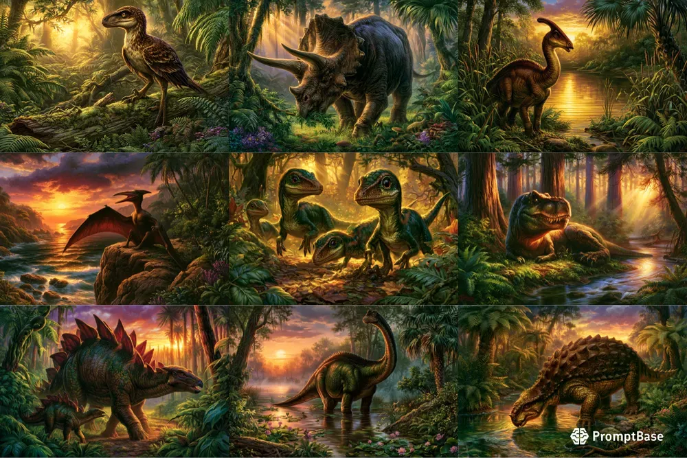 Classic Oil Painting Majestic Paleoarts