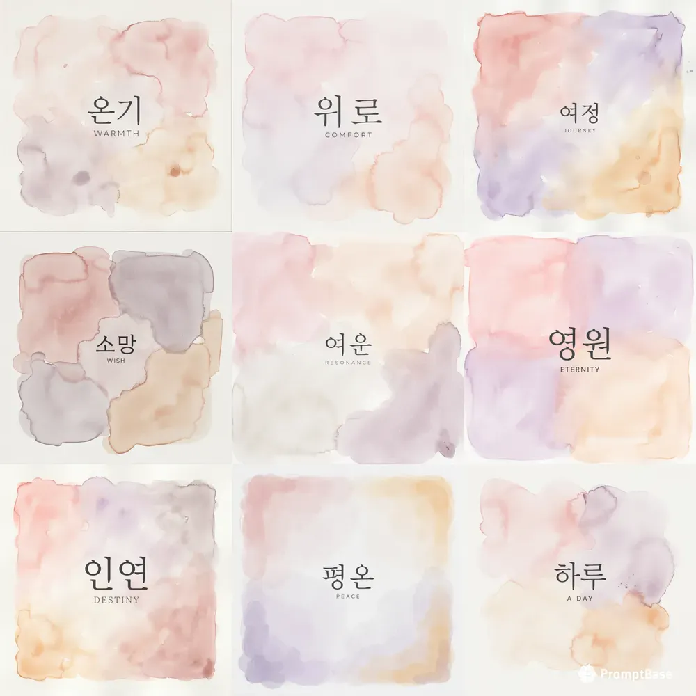 Korean English Watercolor Art
