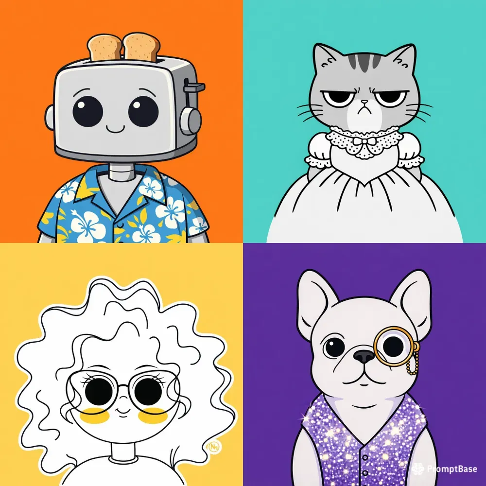 Modern Playful Mascot Portraits