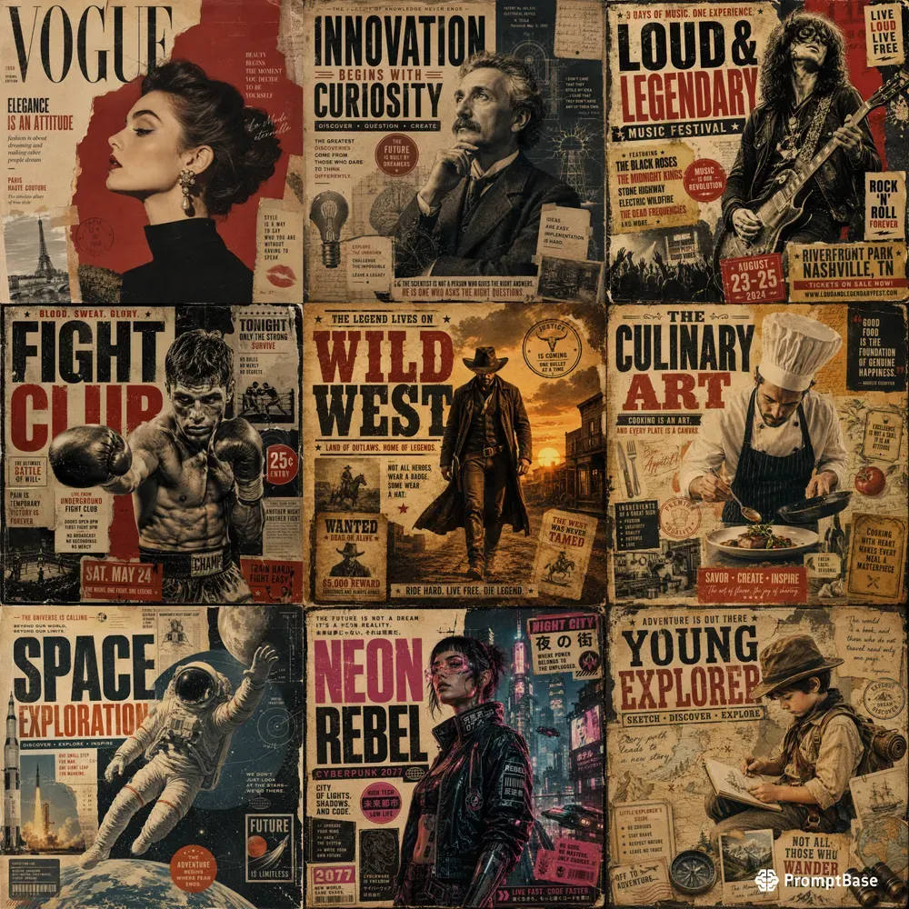 Vintage Collage Poster Generator