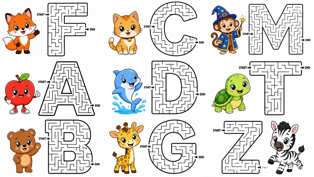 Letter Maze Worksheet Images
