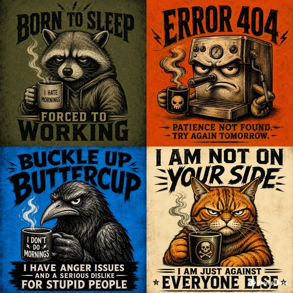 Grumpy Animal Sarcastic Graphics