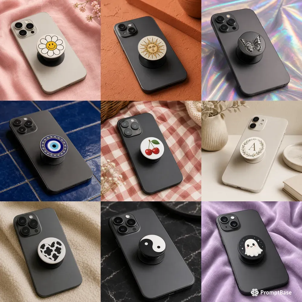 Phone Grip Mockup Design Sets