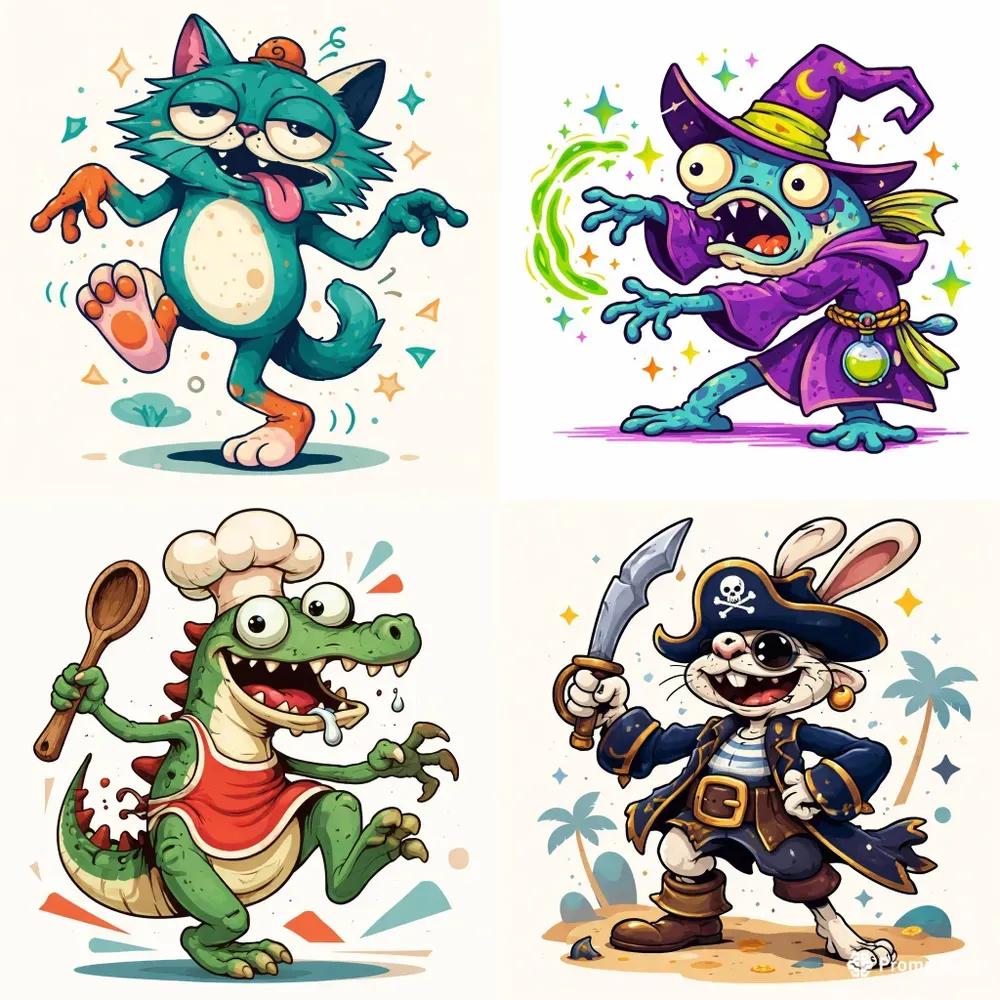 Twisted 2D Cartoons