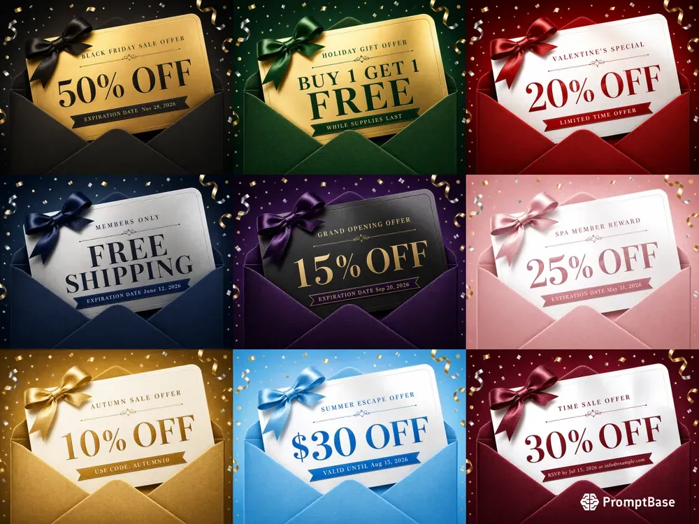 Luxury Gift Coupon Envelope Templates