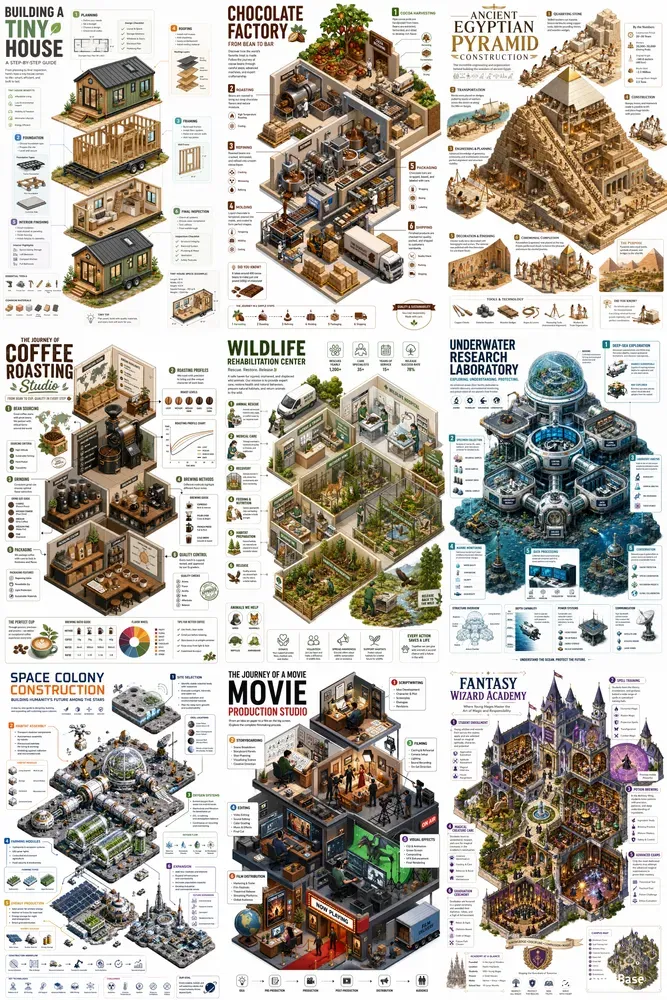 Isometric Process Infographics