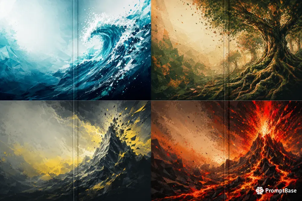 Bold Abstract Ya Covers Nature