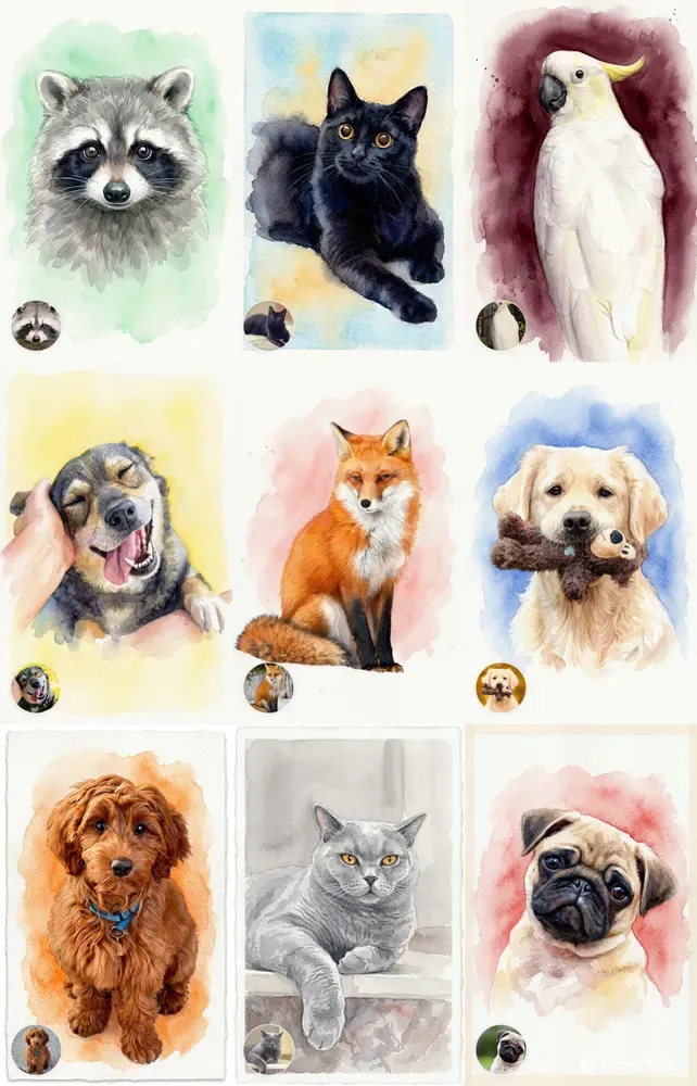 Crea Pinturas En Acuarela De Tu Mascota