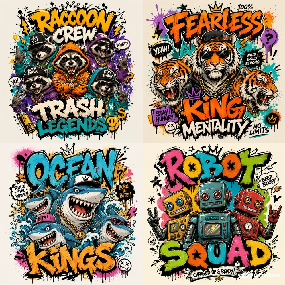Graffiti Streetart Character Posters