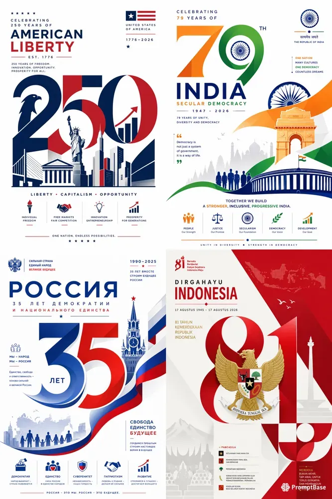 Premium Minimalist National Celebrations