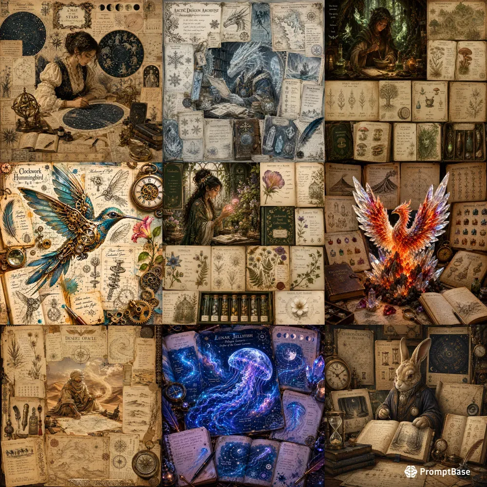 Vintage Fantasy Collage Art