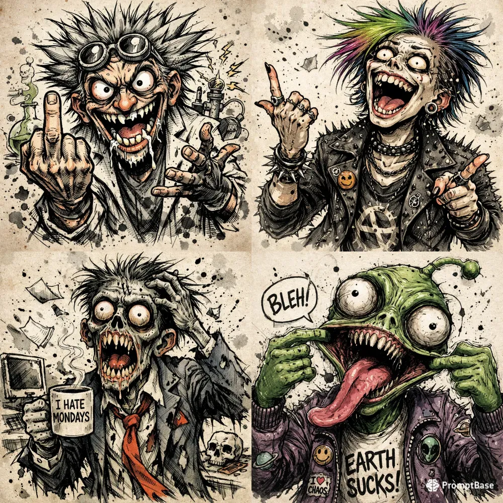 Chaotic Cartoon Characters