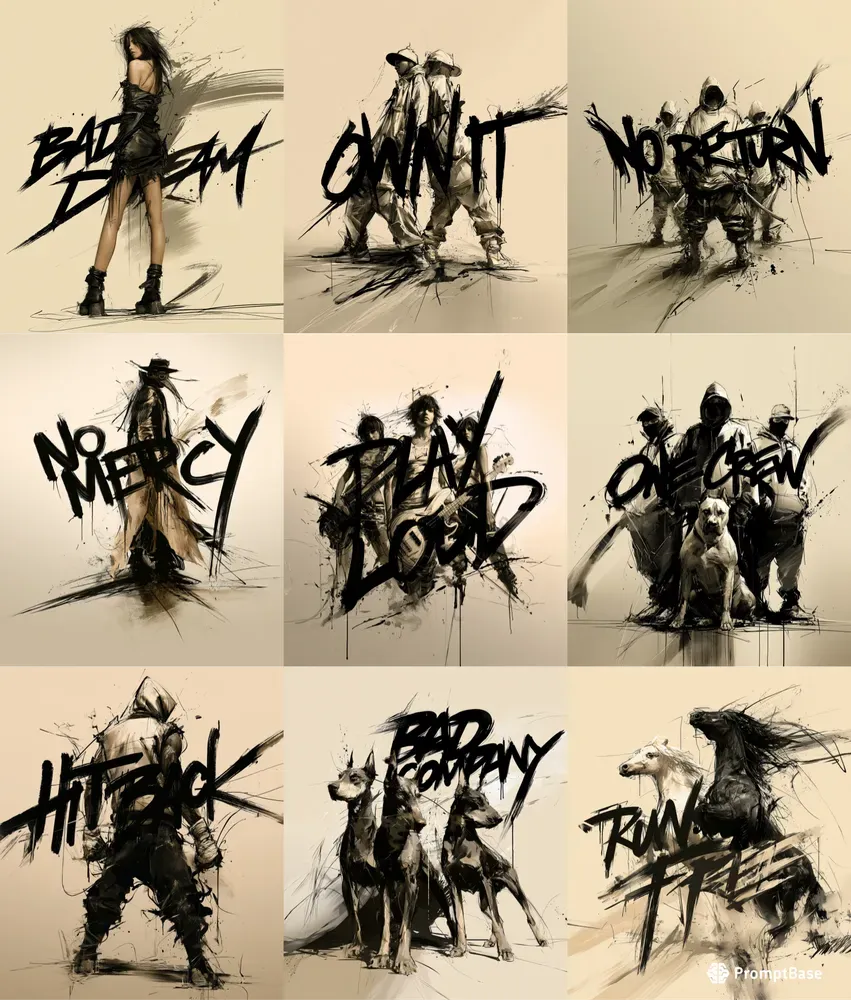 Graffiti Ink Character Posters