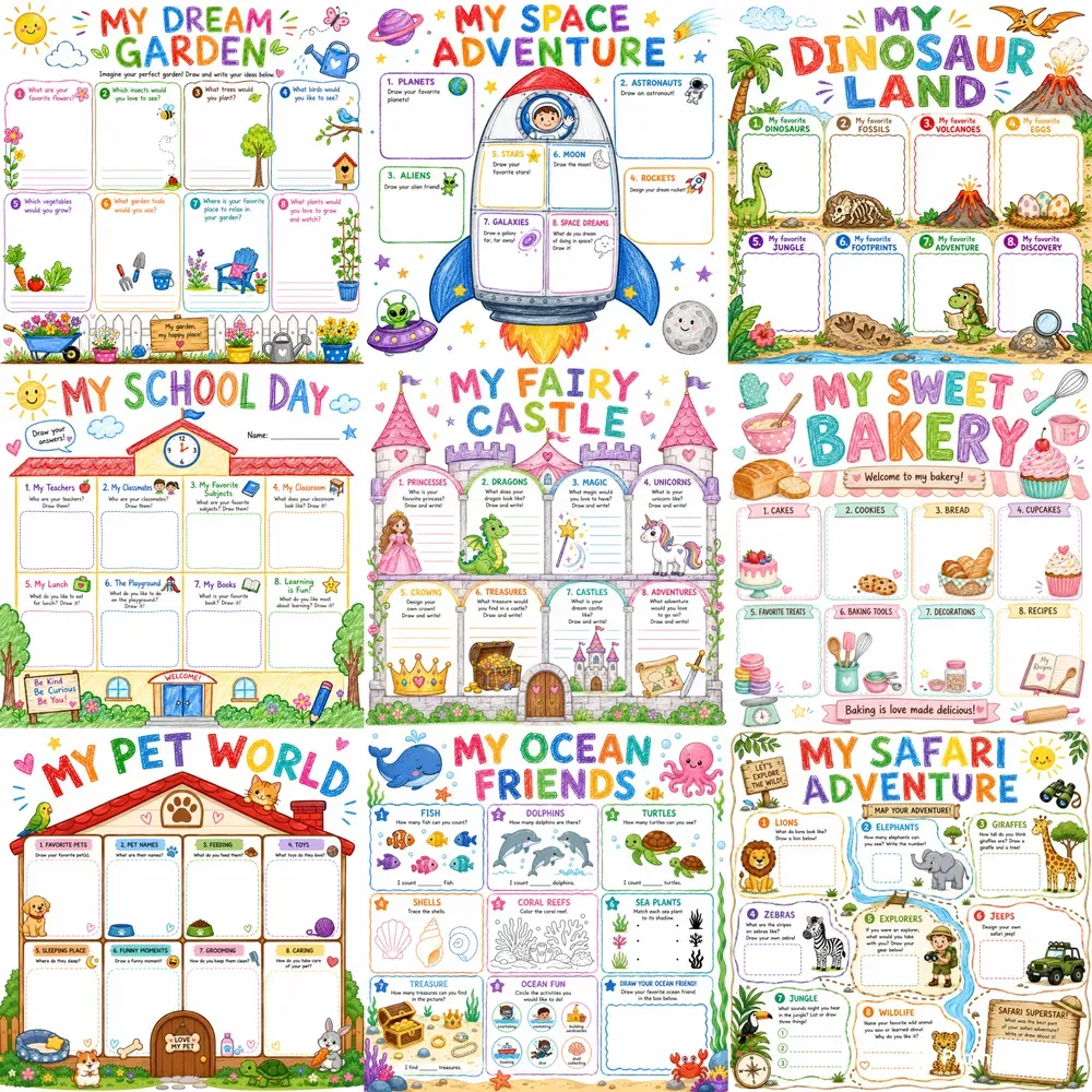 Kids Printable Activity Worksheet Packs