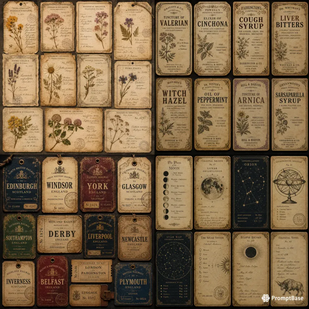 Vintage Ephemera Labels
