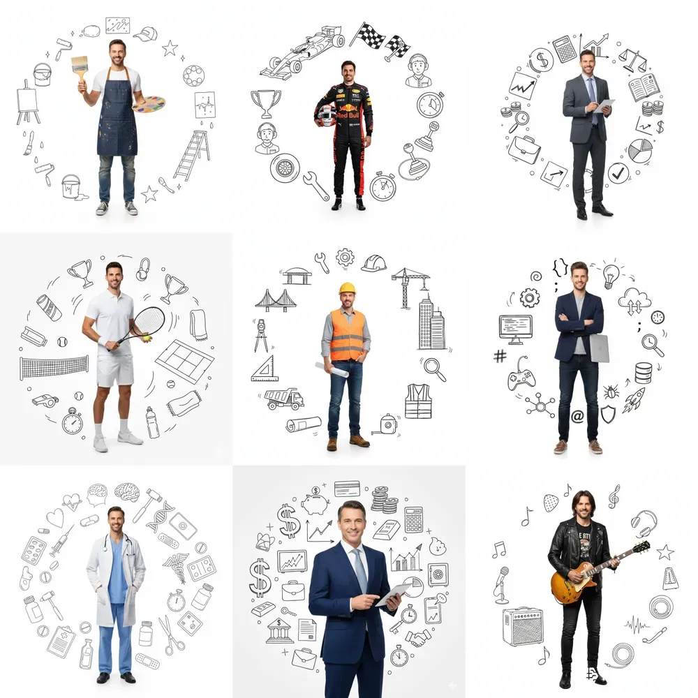 Professions With Doodles