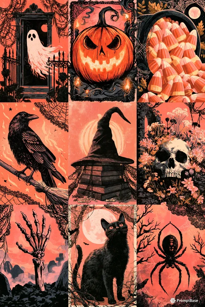 Sunset Gothic Halloween Etsy Wall Art