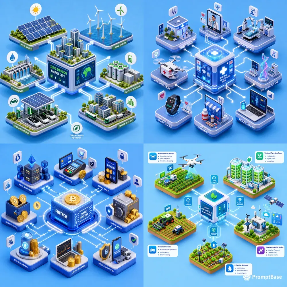 3D Isometric Network Diagrams
