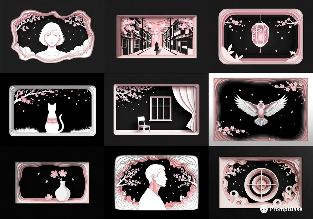 3D Papercut Frame Series