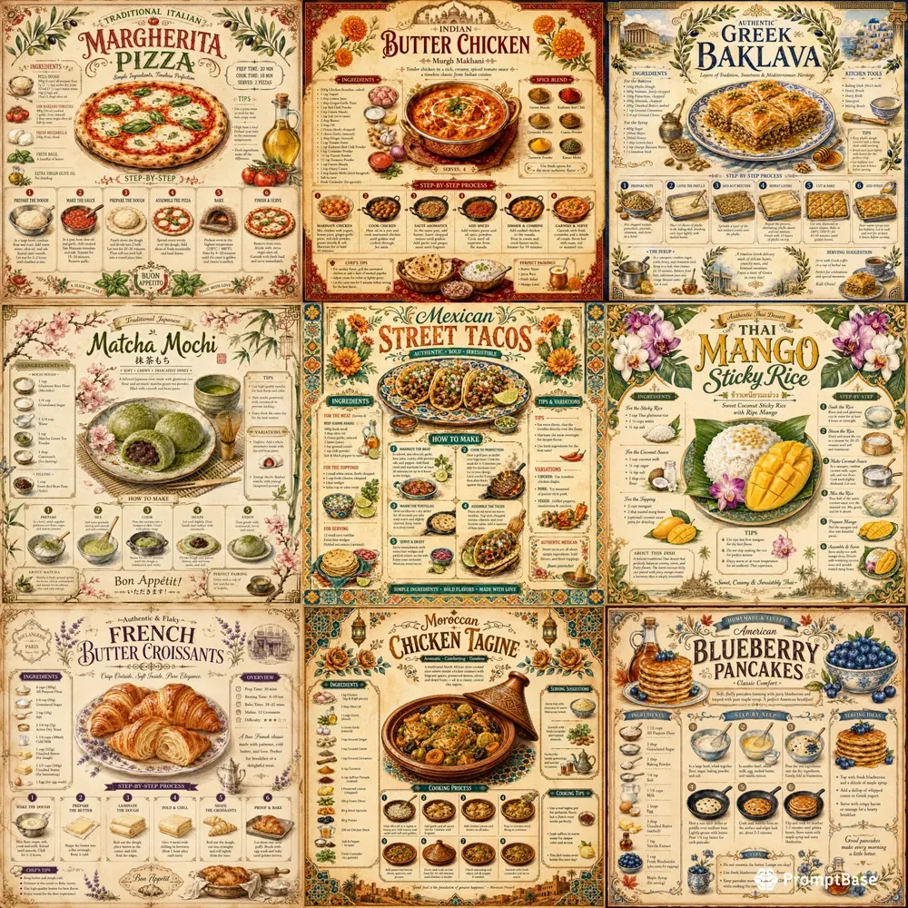 Vintage Recipe Infographic Generator